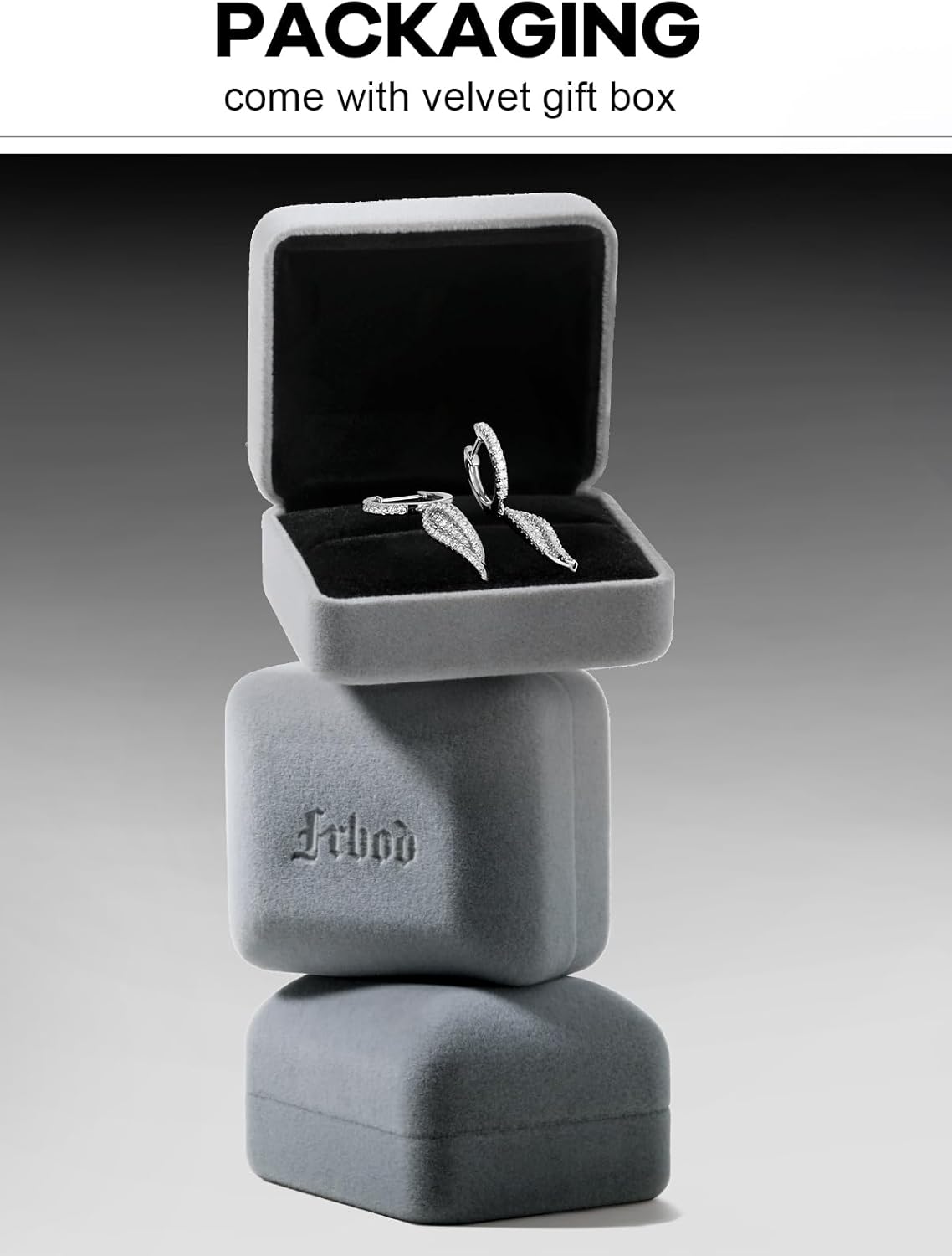 Color-D VVS1 Clarity Moissanite Leaf Angel Wings Dangle Earrings, Solid 925 Sterling Silver with Gold/White Gold Plated, Christmas Birthday Mother's Day Anniversary Earrings for Her