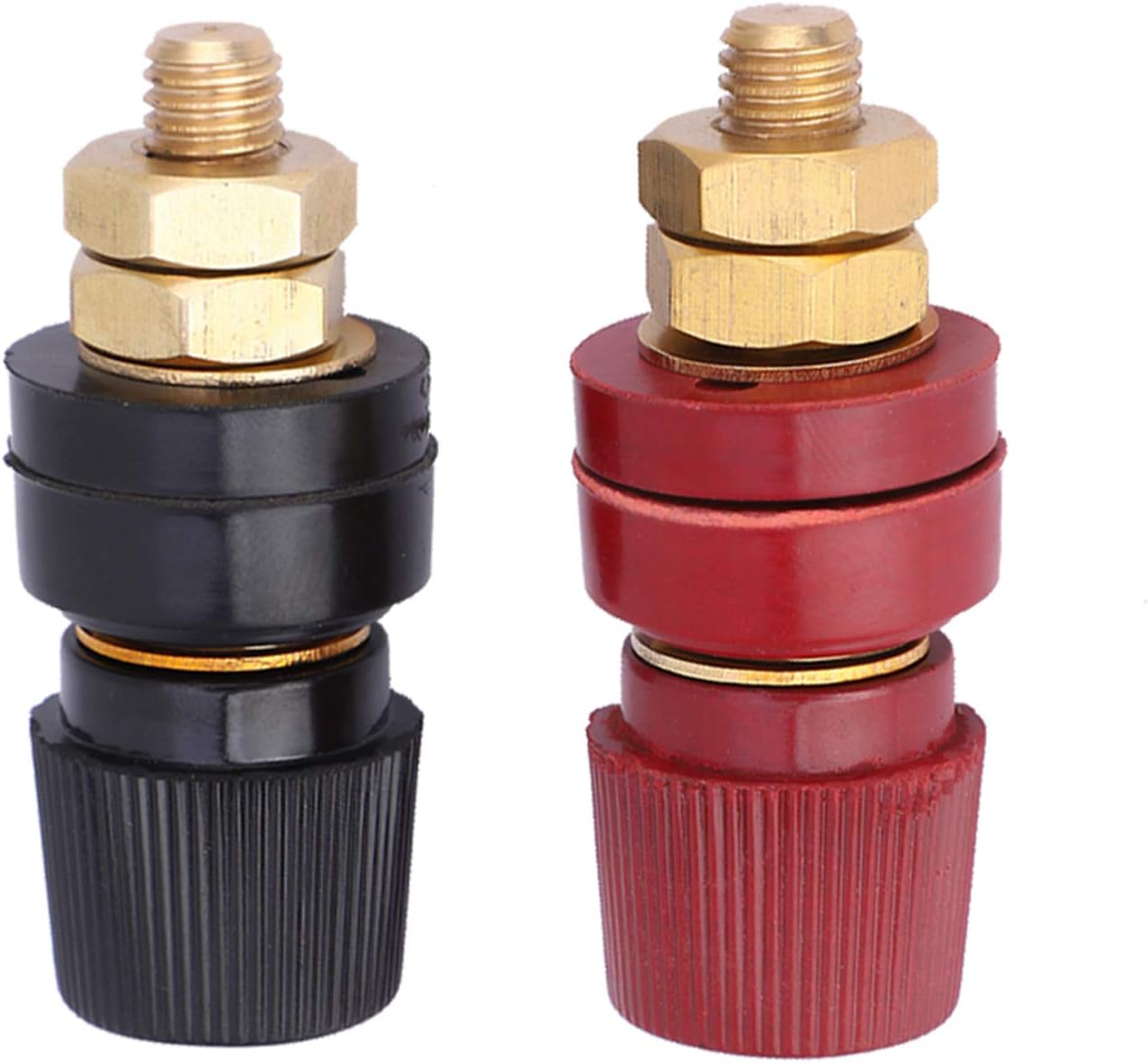 200A Terminal Binding Post 555 Type Brass Pillar with M8 Threaded Diameter for 0 380V Electrical Connections 2pcs Set