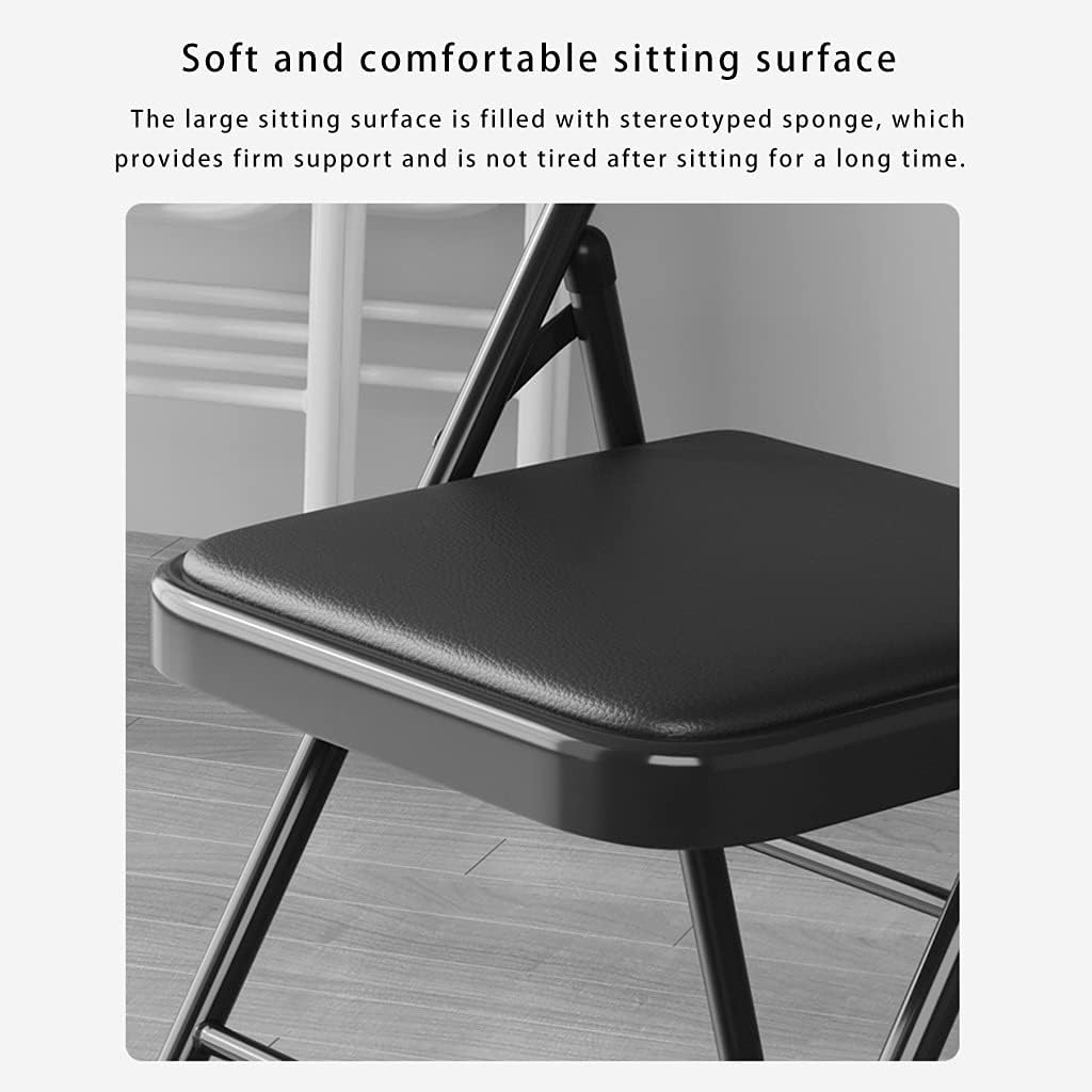 Mobkid Foldable and Easy to Carry Folding Chair Home Portable Backrest Activity Conference Computer Office Chair Lightweight and Convenient, Easy to Carry (Color : Orange, Size : 45 * 46 * 77cm)