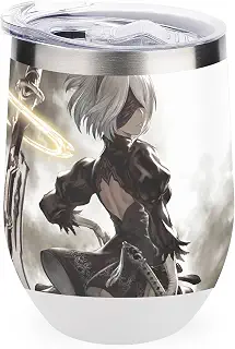 マグカップ NieRAutomata ニーアオートマタ ヨルハ二号B型 保温カップ 魔法瓶 真空断熱 おしゃれ 保温・保冷 蓋付き タンブラー 二重構造 マグボトル 携帯マグ コップ ステンレス 溢れにくい ビール コーヒーカップ 直接ドリップ 機能的 自宅 オフィス アウトドア 釣り ギフト