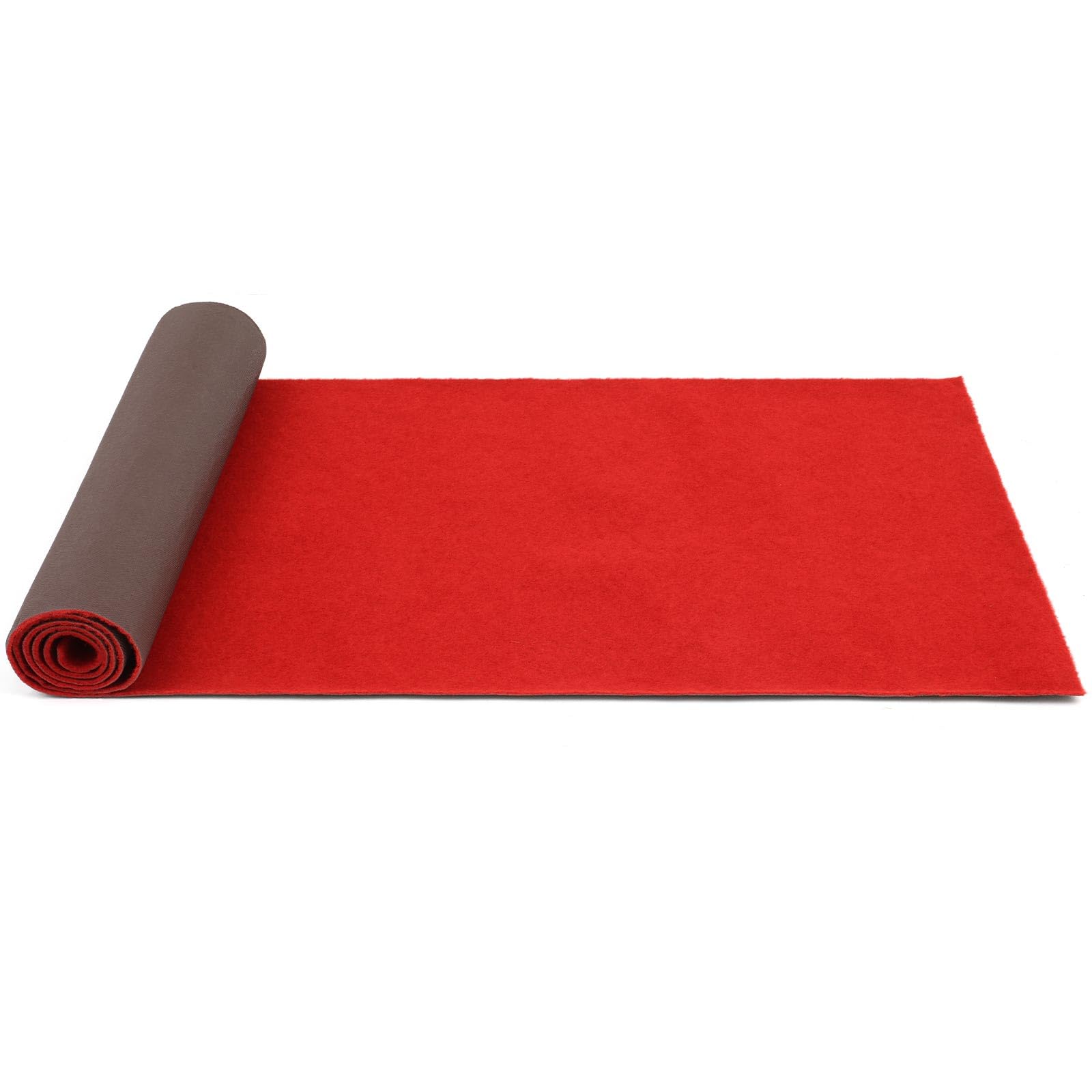 Timgle 3 x 10 Feet Thick Red Carpet Red Carpet Runner Non Slip Kitchen Rugs Washable Aisle Runner Floor Runners Red Carpet Party Decorations for Hallway Entryway Home Party Wedding
