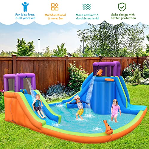 GYMAX Kids Bouncy Castle Inflatable Water Park - Image 4