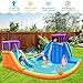 HONEY JOY Inflatable Water Slides for Kids, Giant Splash n Slide Water Castle w/Climbing Wall & Long Slide, Splash Pool w/Water Guns, Indoor Outdoor Blow Up Water Park for Backyard(with 950w Blower)