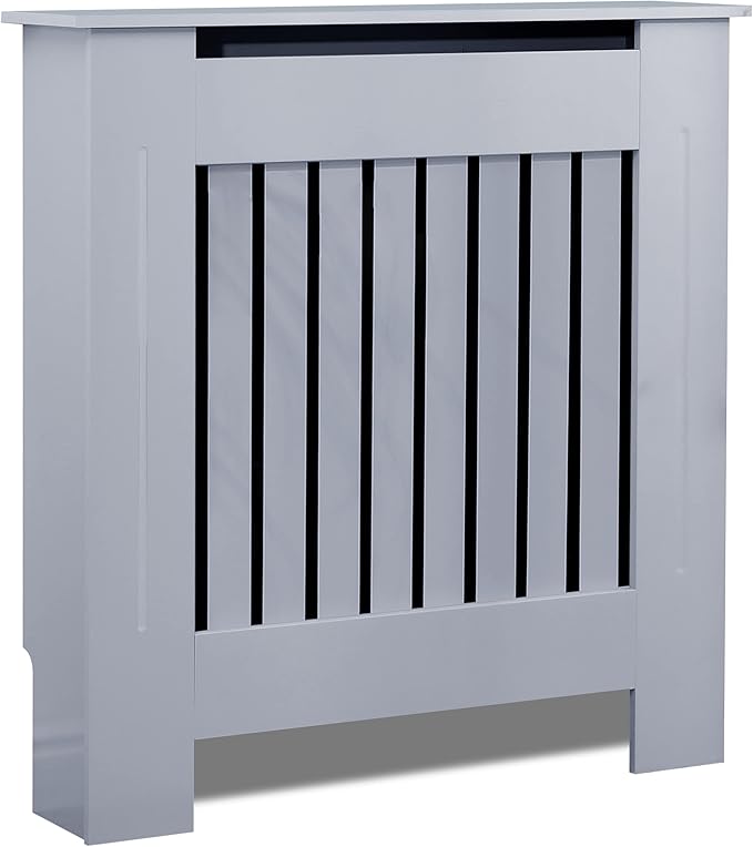 Radiator Cover Small, Radiator Cover Grey, Vertical Slatted Modern