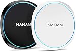 NANAMI Fast Wireless Charger [2 Pack], 15W Max Wireless Charging Pad for iPhone 17 16 15 Pro Max 14 13 12 11 XS XR 8+,Fast Charge for Samsung Galaxy S26 S25 S24 S23 S22 S21 S20,AirPods Pro/3,Pixel 6