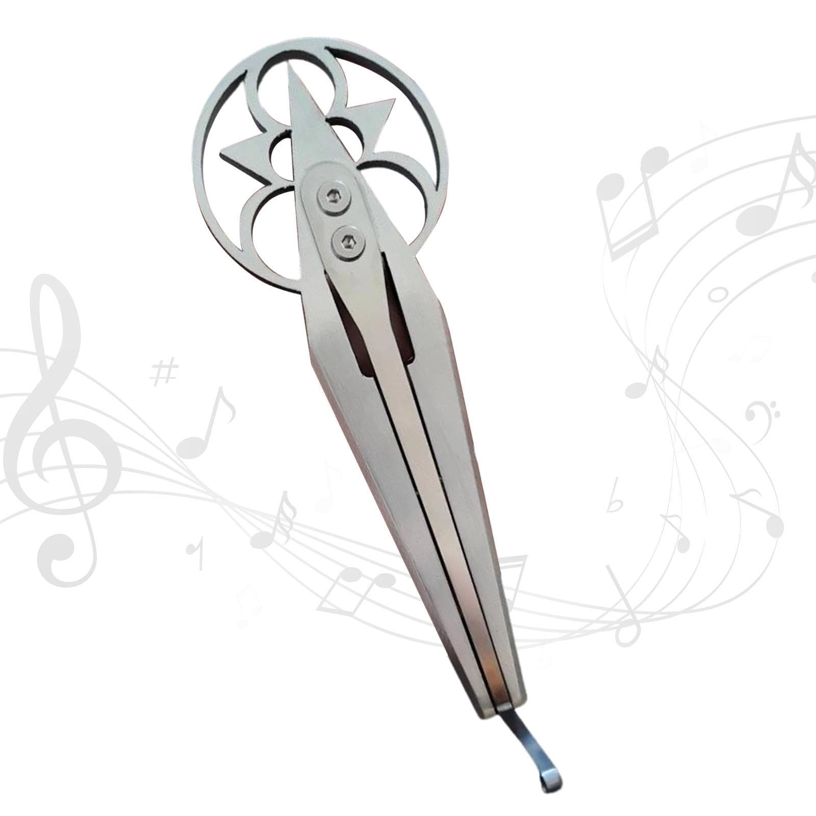 Harilla Guimbarde Maultrommel en Métal, Instrument de Musique Créatif et Portable, Instrument de Musique Folklorique Professionnel, Guimbarde pour Débutants Adultes et Enfants, Style A