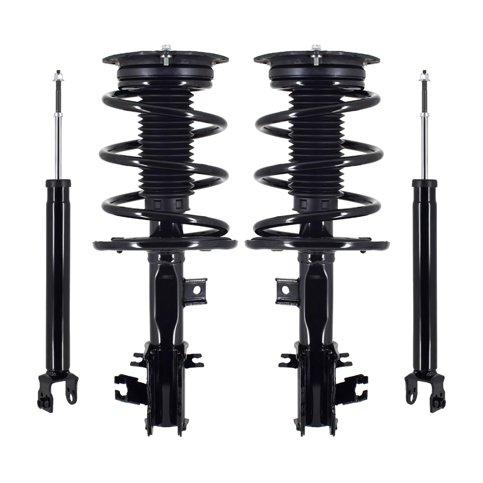 PM Auto Front-Rear Set of 4 Quick Complete Strut - Shock Compatible With 2009-2014 Nissan Maxima FWD
