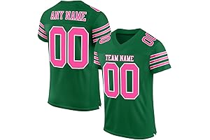 Personalized Practice Football Jersey Uniform For Men Women Youth, Light Green & Pink
