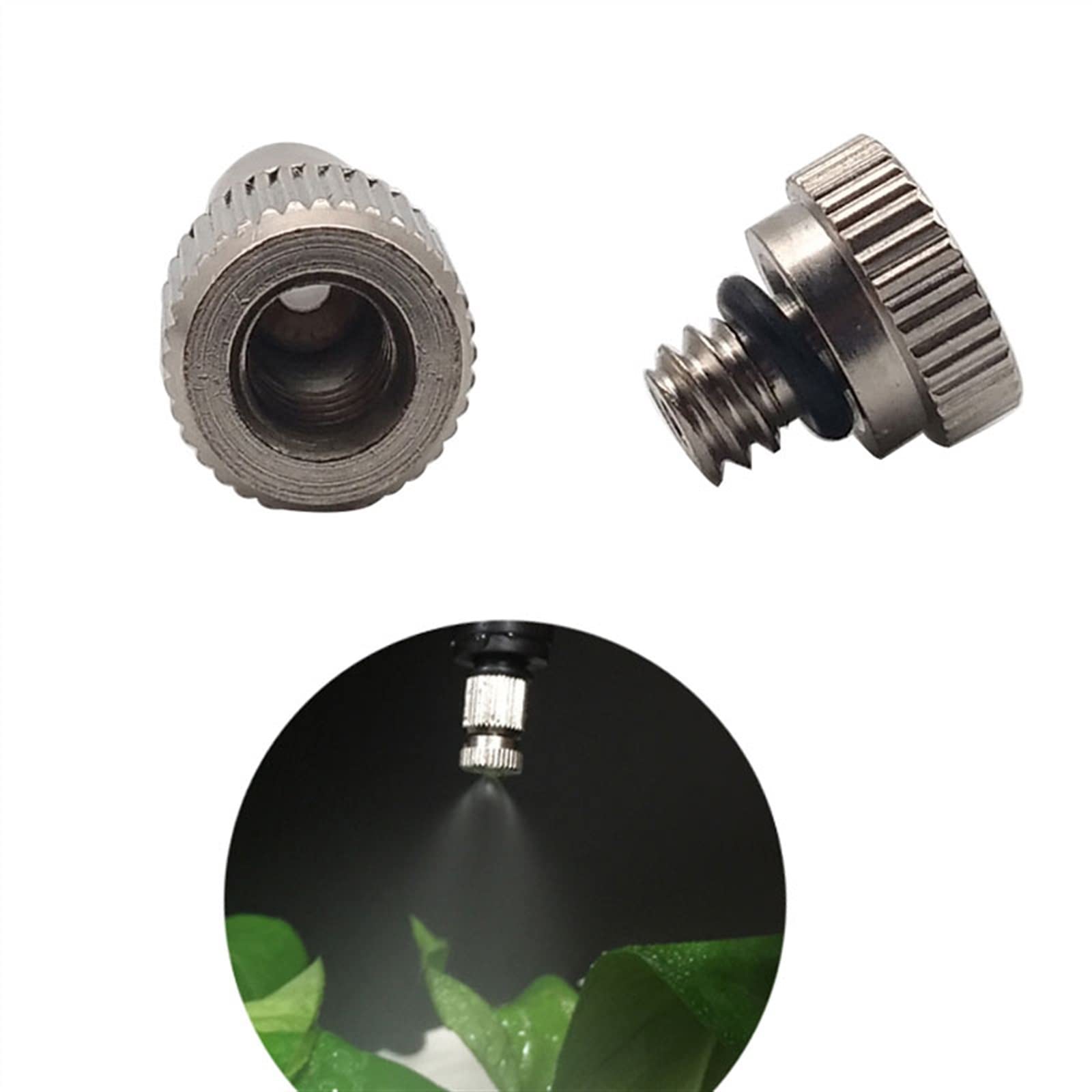 Boquilla de pulverización de Alta presión, Boquilla atomizadora de latón, Paquete de 10 boquillas de nebulización de Baja presión para refrigeración de Jardines de 0,1 a 0,6 mm (0,3 mm).