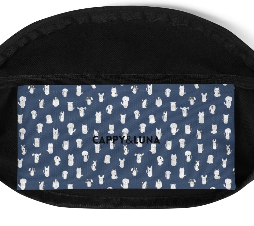 Dog Fanny Pack, Blue | Dog Mom Belt Bag for Women, Fanny Packs for Women Dogs | Dog Walking Bag, Dog Walking Fanny Pack