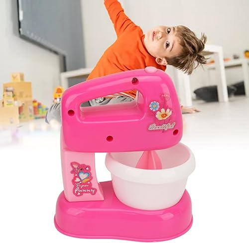 Miniatura 8 de Mixer Kitchen Toy High Simulation Rotating Function Pretend Kitchen Appliance for Kids Boys Girls Ages 4 8 Years Old Pink ABS Plastic Includes