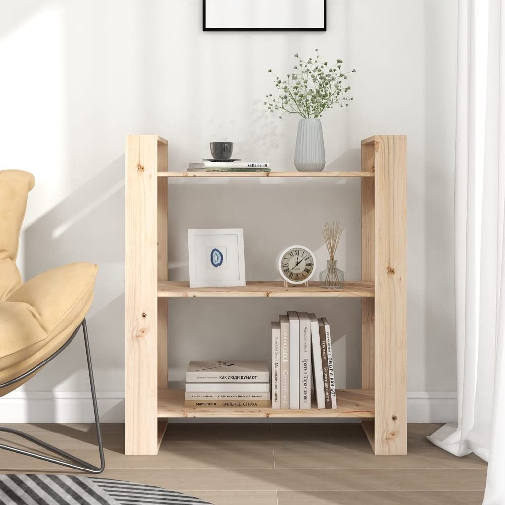 vidaXL Regał na książki/parawan 80x35x91 cm, lite drewno sosnowe
