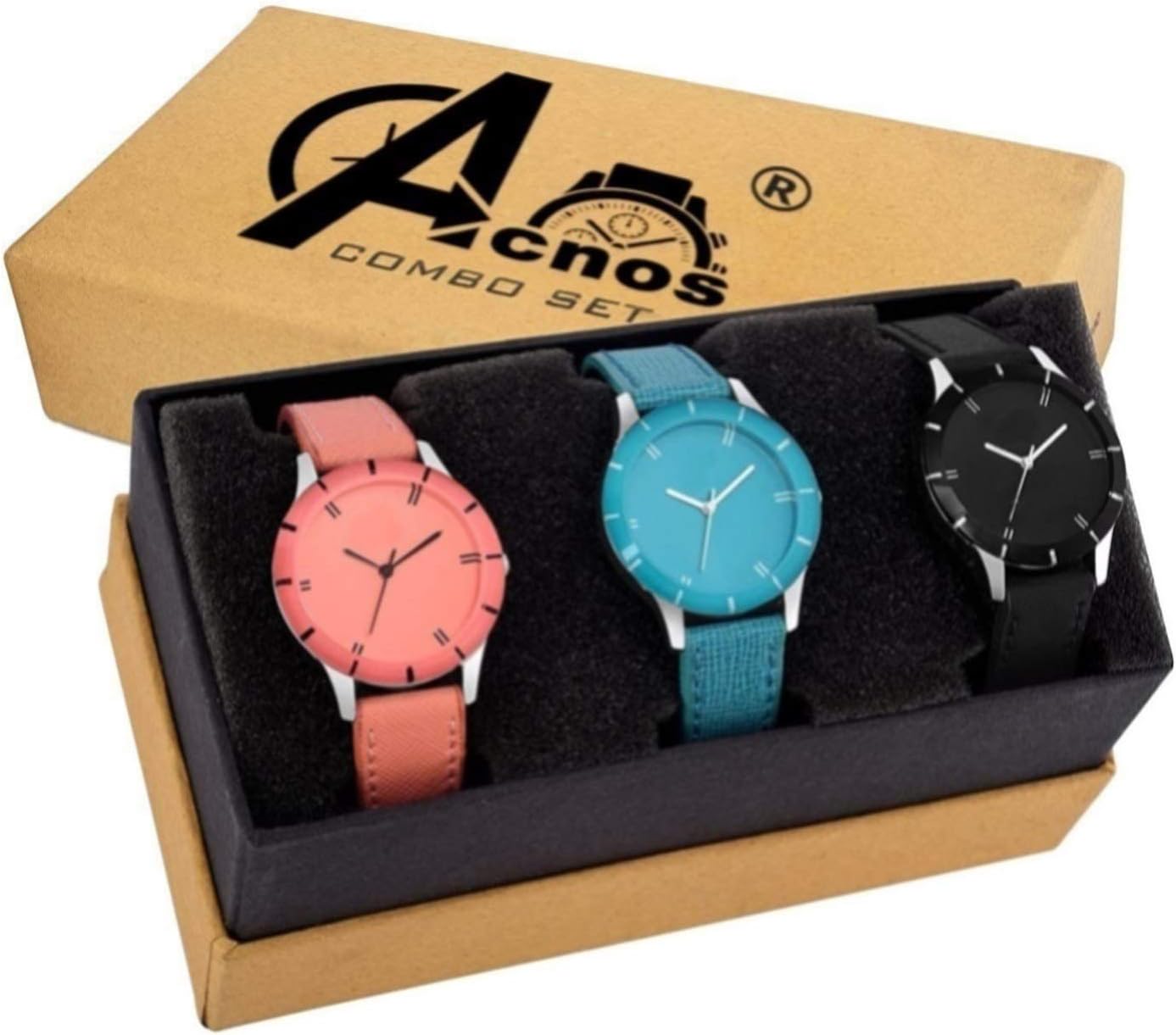Acnosยฎ Premium Analog Multi-Colour Dial Women's Watch Girls Combo