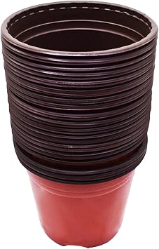 100 PCS 8 Inches Plastic Plant Nursery Pots Reusable for Succulents Seedlings Cuttings TransplantingSeedlings Plastic Plant Pots with Drainage Holes