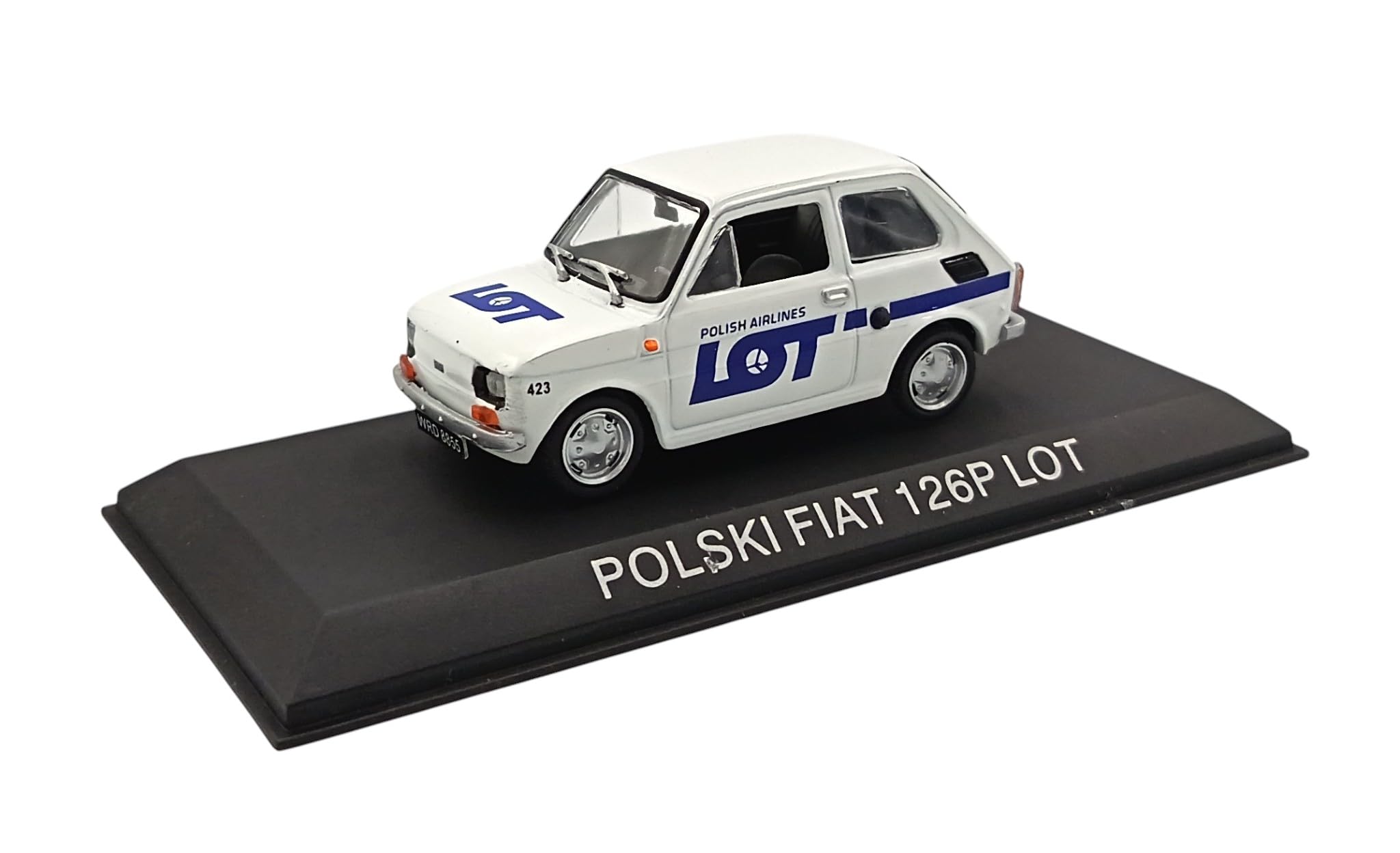 OPO 10 Miniature car compatible with Polski Fiat 126P LOT Polish Airlines - 1/43 scale - FIA7