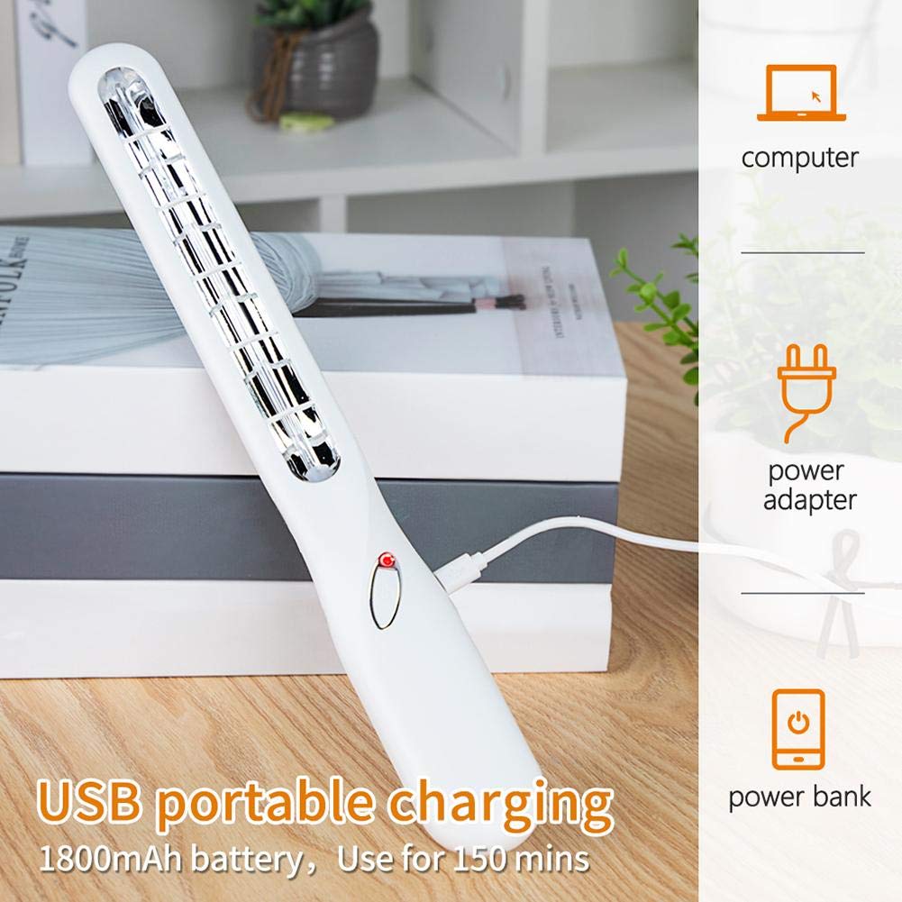 Lámpara de esterilizador UV de 5 vatios, lámpara ultravioleta portátil de mano, luz UVC de carga USB para viajes en el hogar al aire libre Mejorar mascotas