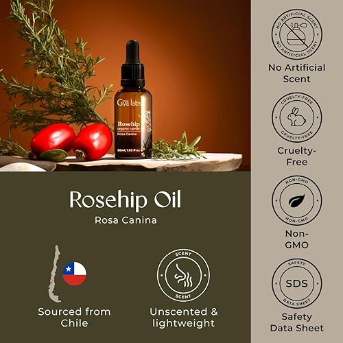 Miniatura 6 de Gya Labs Aceite portador de rosa mosqueta, 1 onza líquida, para masaje de cabello, piel, cara, cuero cabelludo y cuerpo