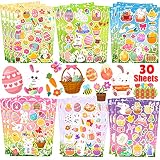30 Sheets Easter Stickers, Easter Stickers for Kids, Easter Egg Stickers, Easter Bunny Stickers for