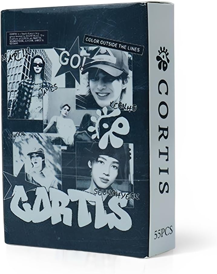 - 55 PCS CORTIS Photocards 1st Mini Album [COLOR OUTSIDE THE LINES] Photo Card Set Korean Pop Merchandise Lomo Card Set Gift for Fans Party Decorations(Style B)