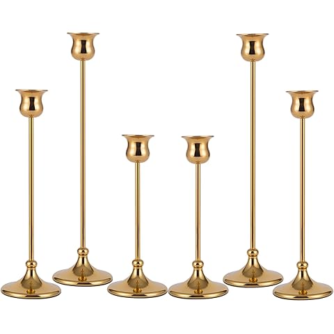 Taper Candle Holder Tall Vintage Metal Candlestick Holders Candle Stick Candelabra ...