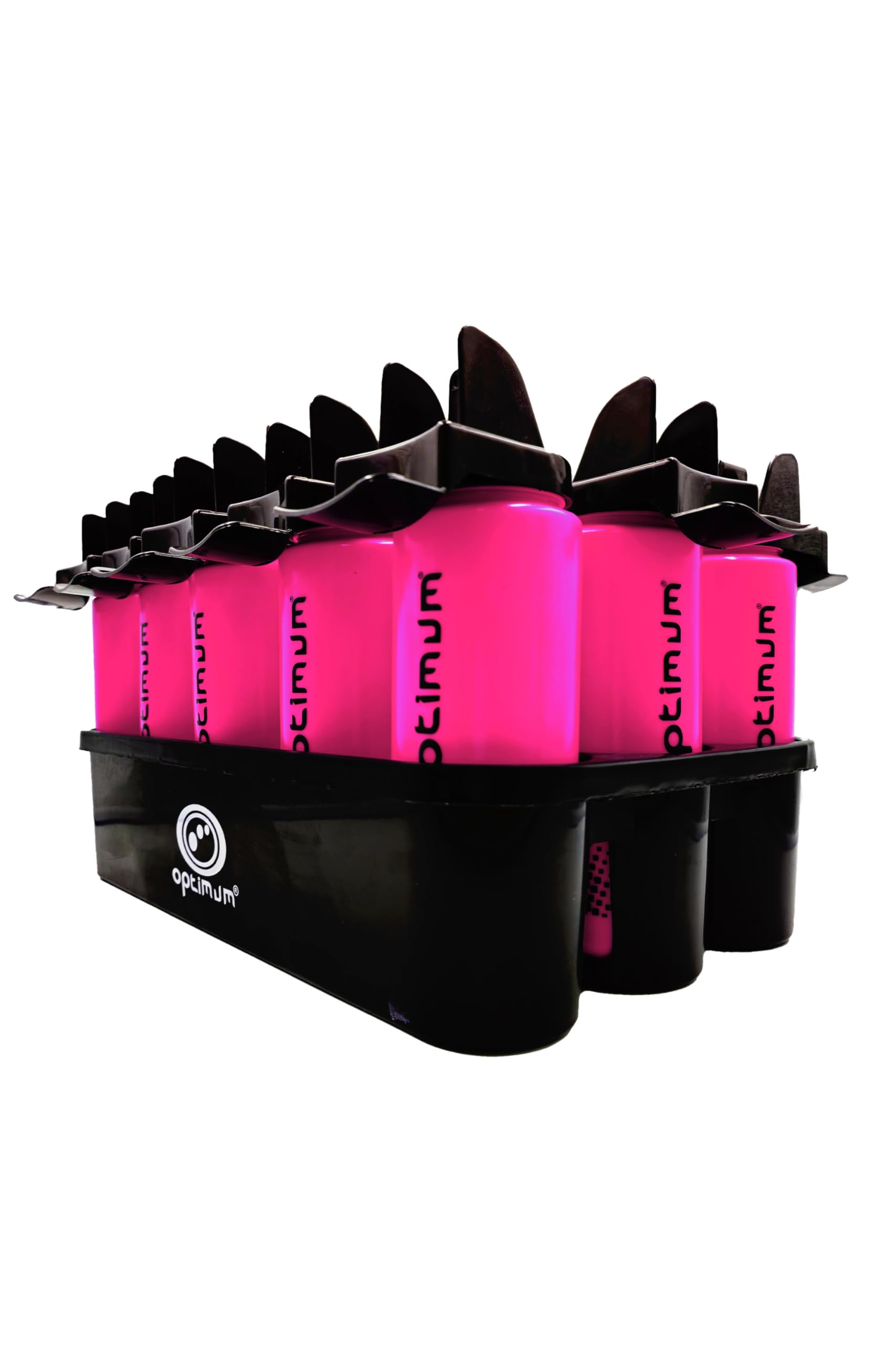Optimum WATER BOTTLE CARRIER & 12 PINK BOTTLES SET