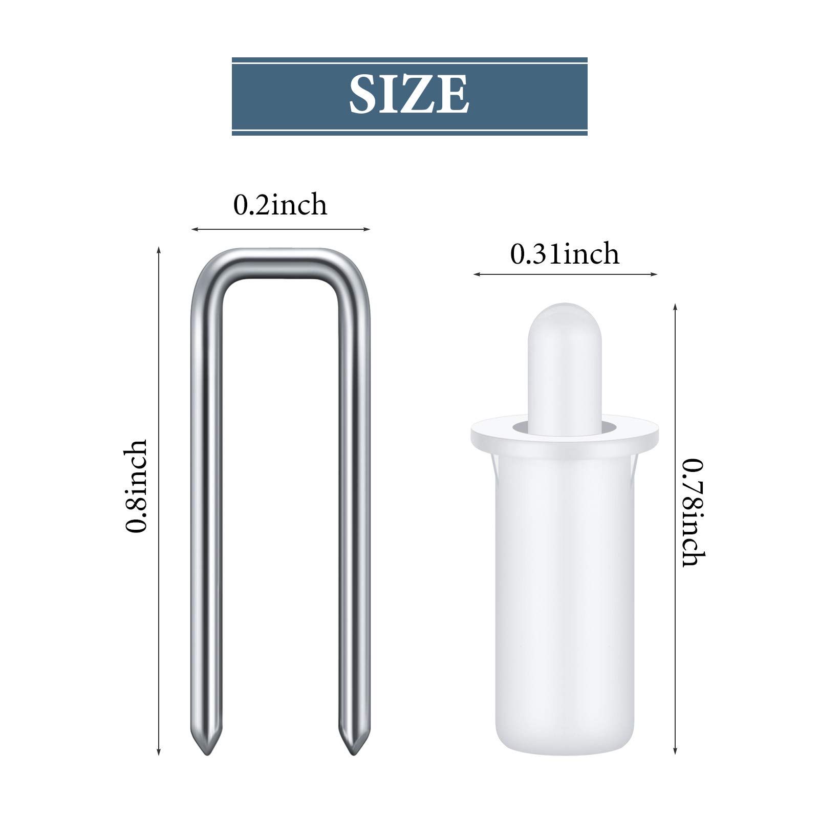 40 Pieces Plantation Shutter Repair Tool Set, Including 20 Spring Loaded Shutter Pins and 20 Louvers Rod Staples Replacement for Windows Tools Supplies