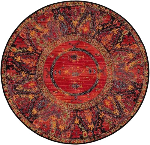 Tapete redondo 3 pies multicolor Rugs.com miniatura 2