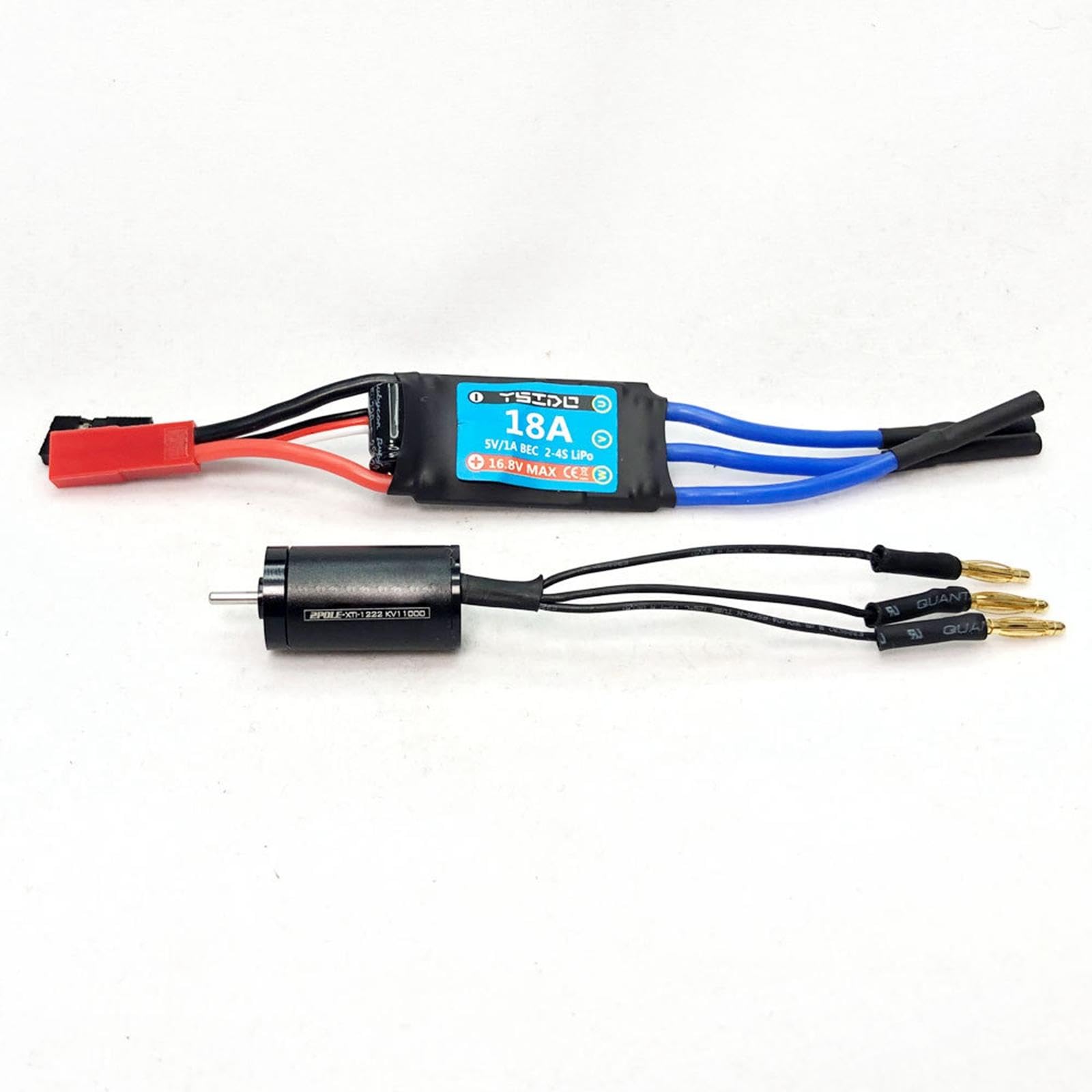 Silnik bezszczotkowy ESC Combo wodoodporne silne hamulce 18A ESC do samochodu 1/32 RC