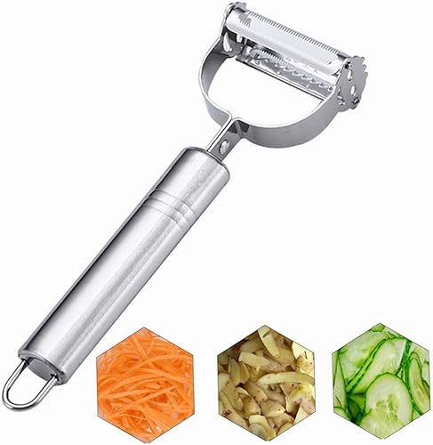 Pelador de verduras - Pelador de frutas, peladores de patatas para cocina- Pelador de manzana ultra afilado, cortador de juliana+pelador dentado 2