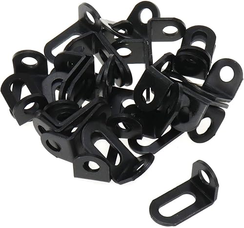 Miniatura 5 de Bitray 30 soportes de esquina en forma de L, soportes ajustables en ángulo recto para muebles resistentes, soportes de esquina