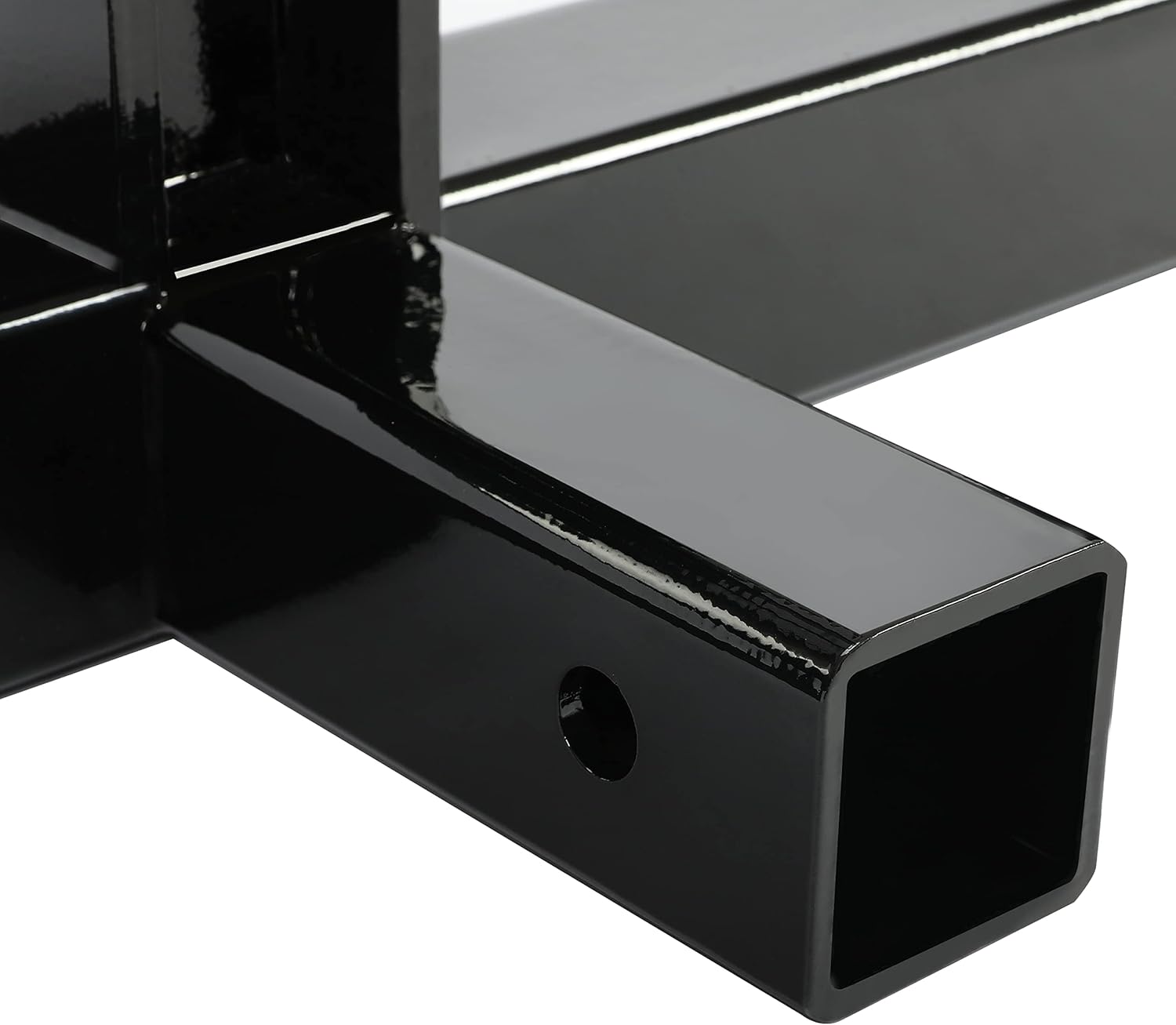 Heavy Duty 3 Point Trailer Hitch with 2" Receiver – Category 1 Tractor Quick Hitch Attachment with Suitcase Weight Brackets, Compatible with Most Implements, Black