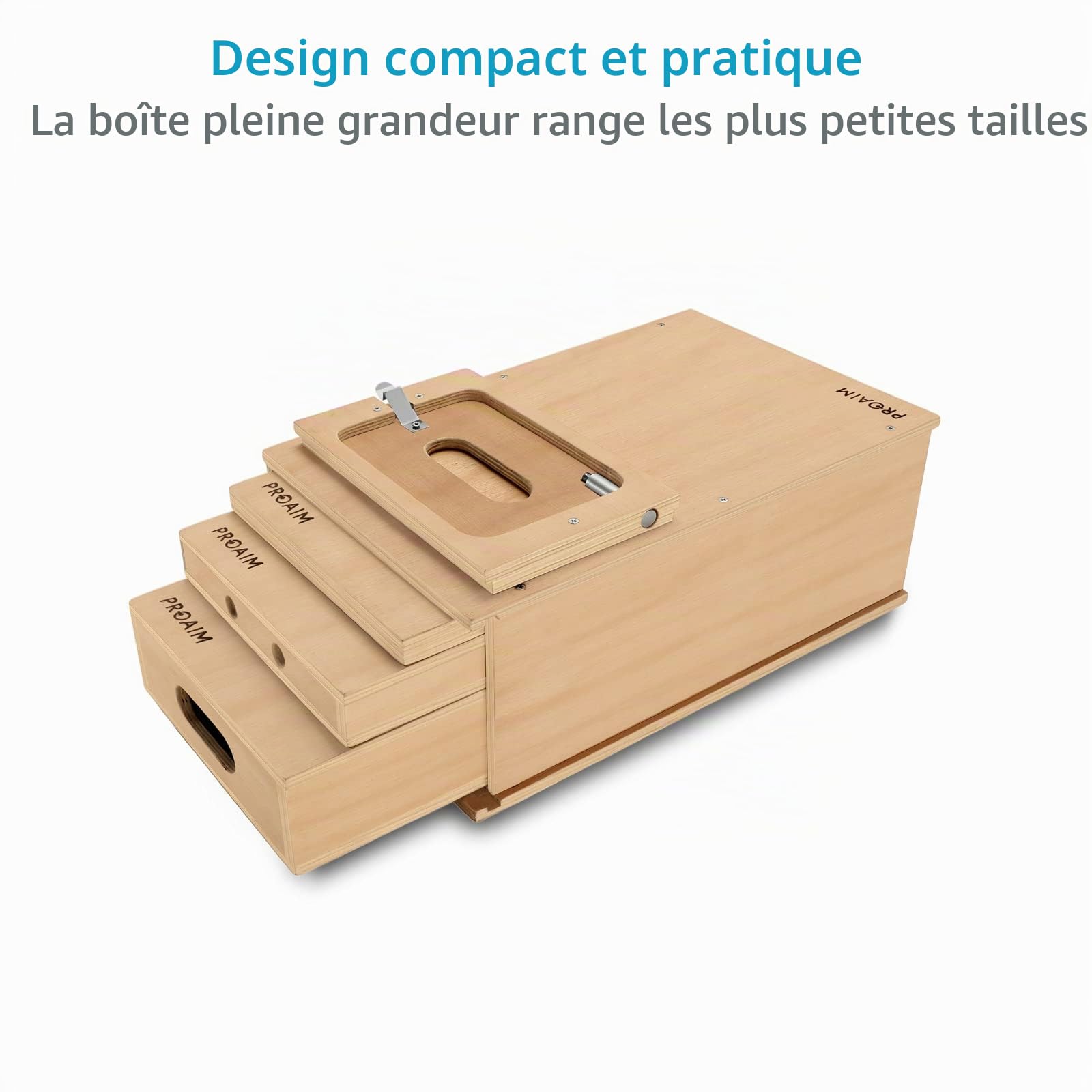 PROAIM AB-12 Ensemble de Boîtes APPL Emboîtables avec Support Baby Pin 5/8" | Construction robuste en contreplaqué pour caler, niveler, s’asseoir ou se tenir debout sur les plateaux et en studio.
