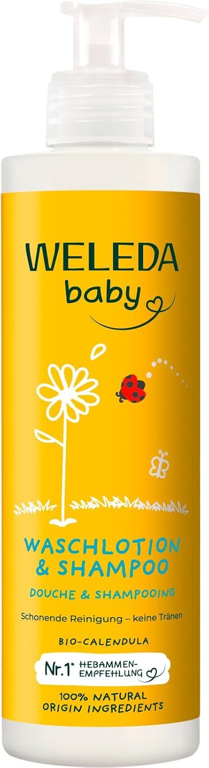 WELEDA Calendula Baby XL Waschlotion Shampoo 400ml vegan Bio Babypflege