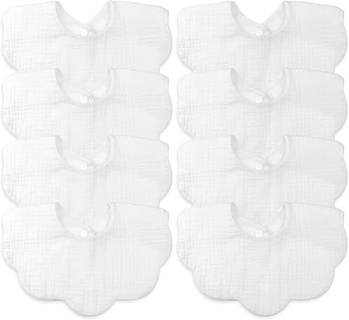 Baberos de muselina para bebés, baberos para babero de dentición para bebé niña o niño de muselina de algodón