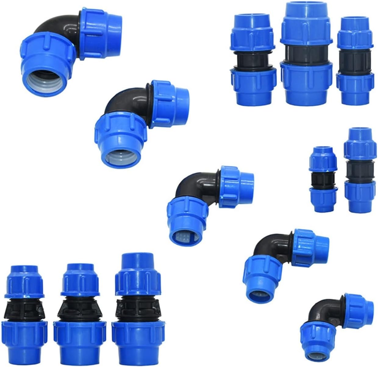 Utility Connector Adapter Hose Connector Adapter 20Mm/25Mm/32Mm/40Mm/50Mm Pe Pipe Quick Joint 90 Degree Elbow Variable Diameter Quick Joint Plastic Fitting/Green