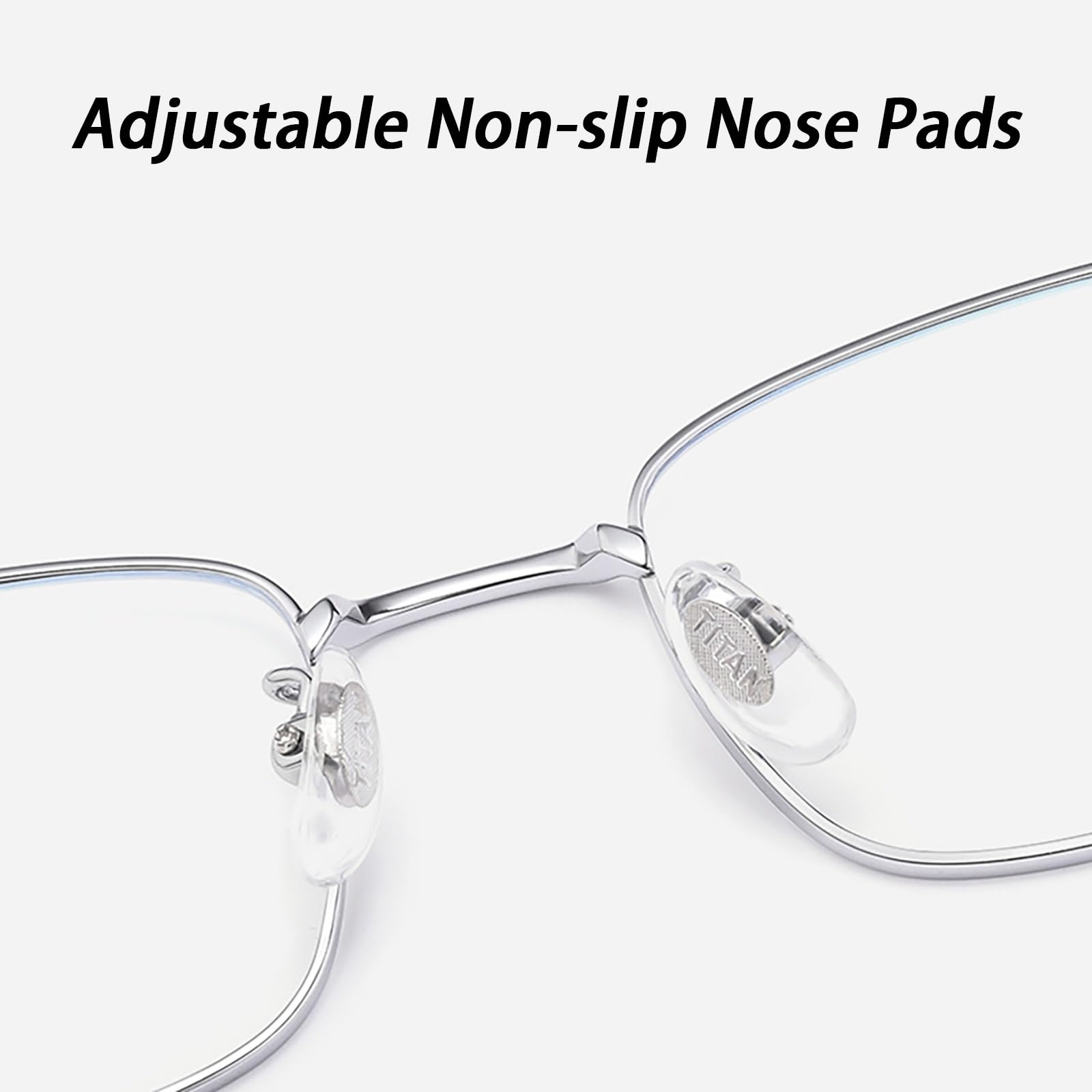 Rechteck Rahmen Lesebrille für Herren, Blaulichtfilter Metall Titan Lesebrillen Lesehilfe Anti-Blaulicht/Glare Computerbrille 1.0 1.5 2.0 2.5 3.0