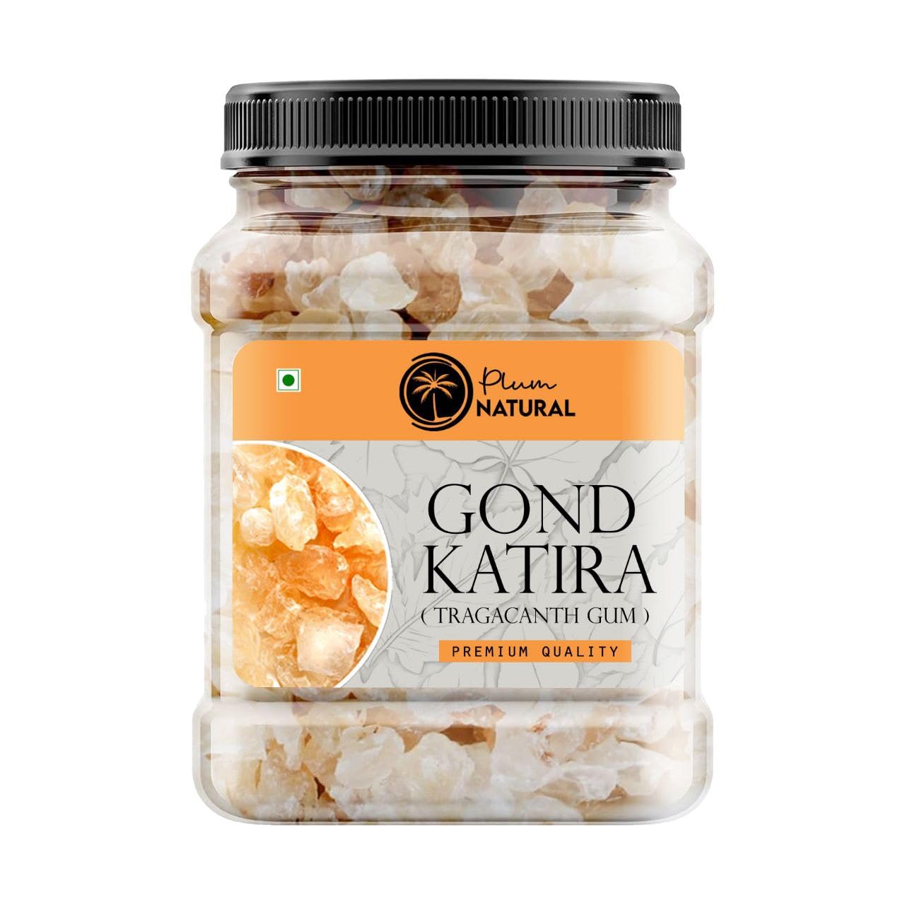 Plum Natural Gond Katira Pure (Edible Gum) | Tragacanth Gum | High Cooling Properties Herbal Food | Super Food | Almond Gum Badam Pisin (100gm)