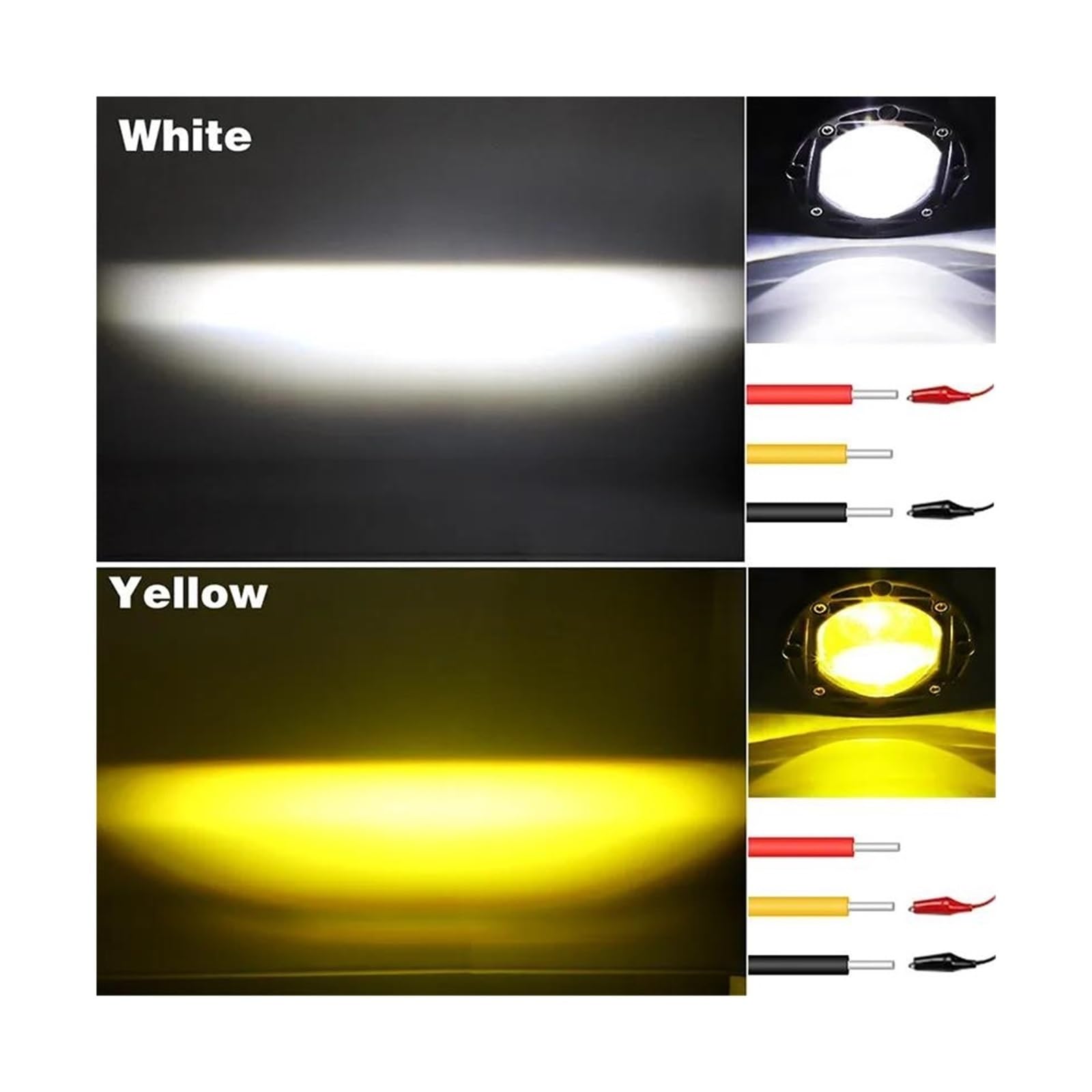 FRENO TRASERA LED Lámpara de trabajo LED empotrada para coche luz de marcha atrás parachoques trasero 12/24 V para Ford 4x4 todoterreno ATV camión(2pcs Round Light)