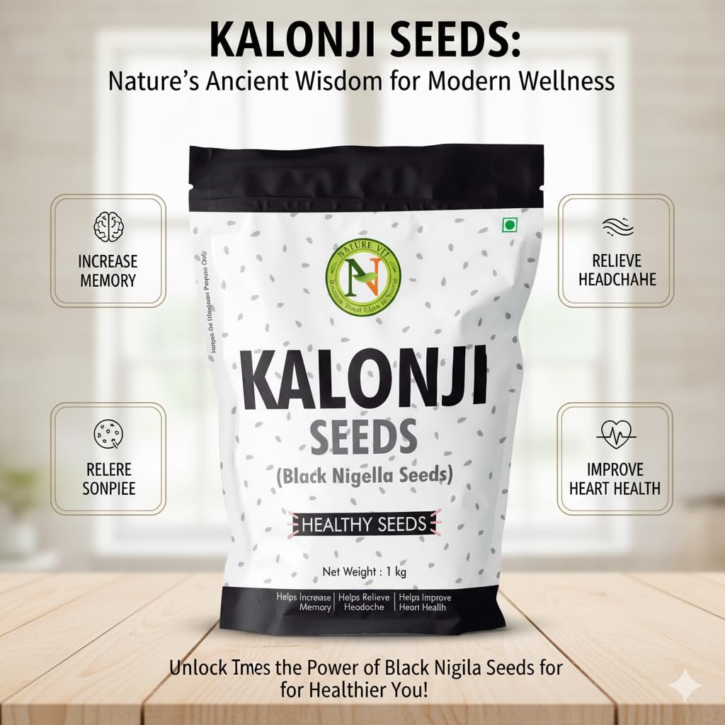 Nature Vit Kalonji Seeds 200 Gram | Nigella Seeds For Cooking & Hair Growth | Indian Superfood | Adds Flavour to Breads & Curries | 100% Natural & Pure - Image 3 thumbnail