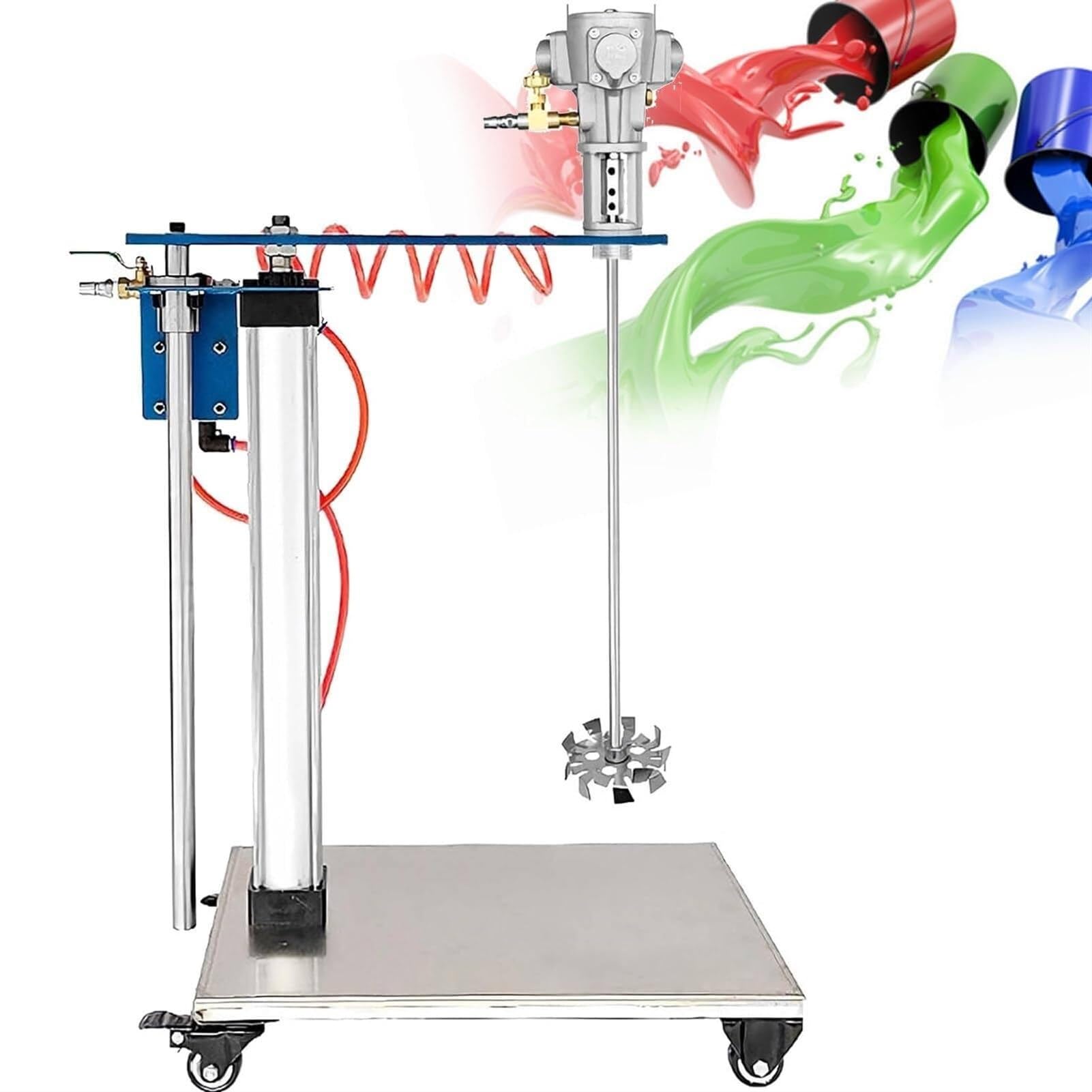 Mezclador de Pintura neumático de elevación automática Máquina mezcladora neumática Agitador de Aire Máquina mezcladora de Pintura neumática de 30 galones A(B
