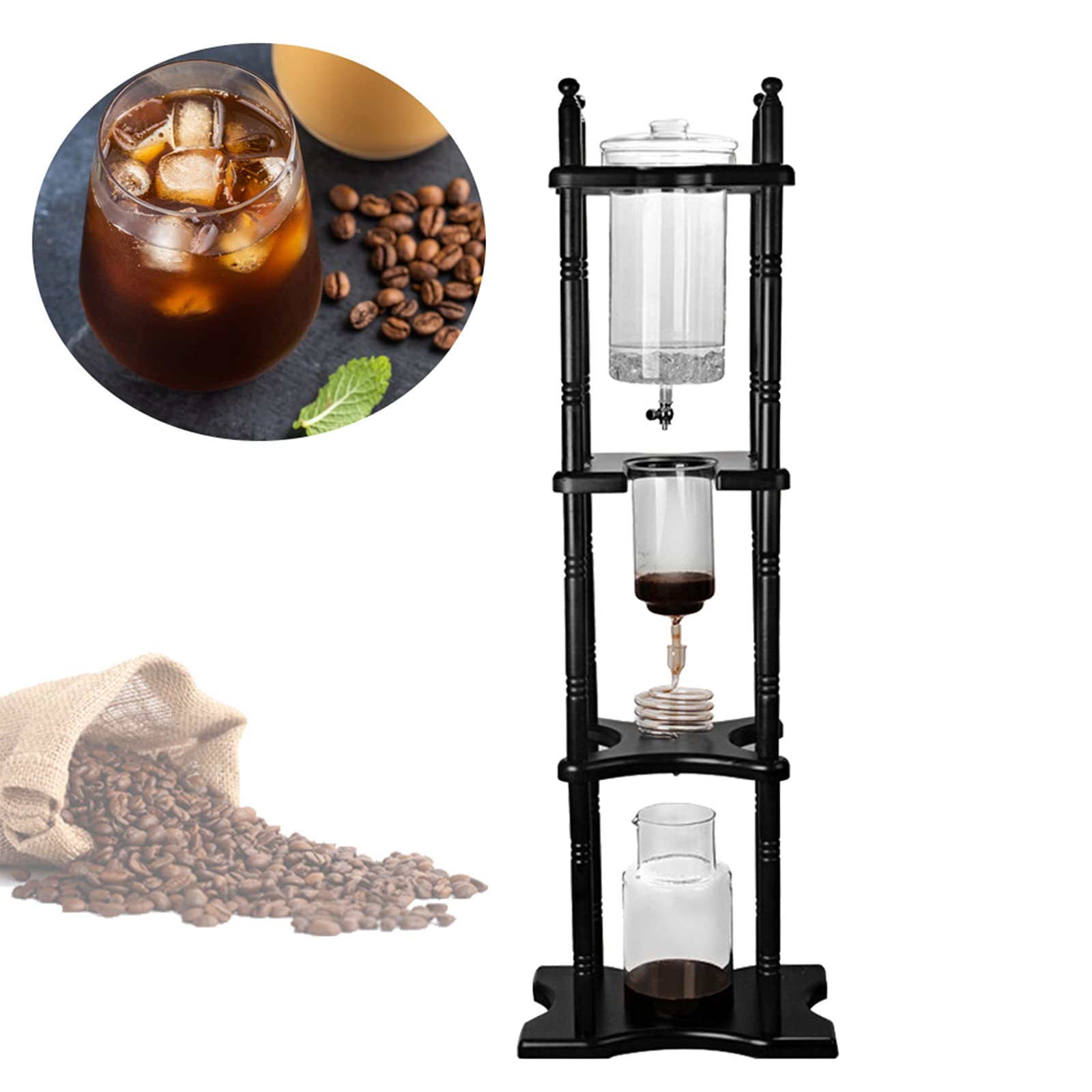 Hemli Cold Drip Coffee Maker, Cold Brew Coffee Tower, Slow Drip