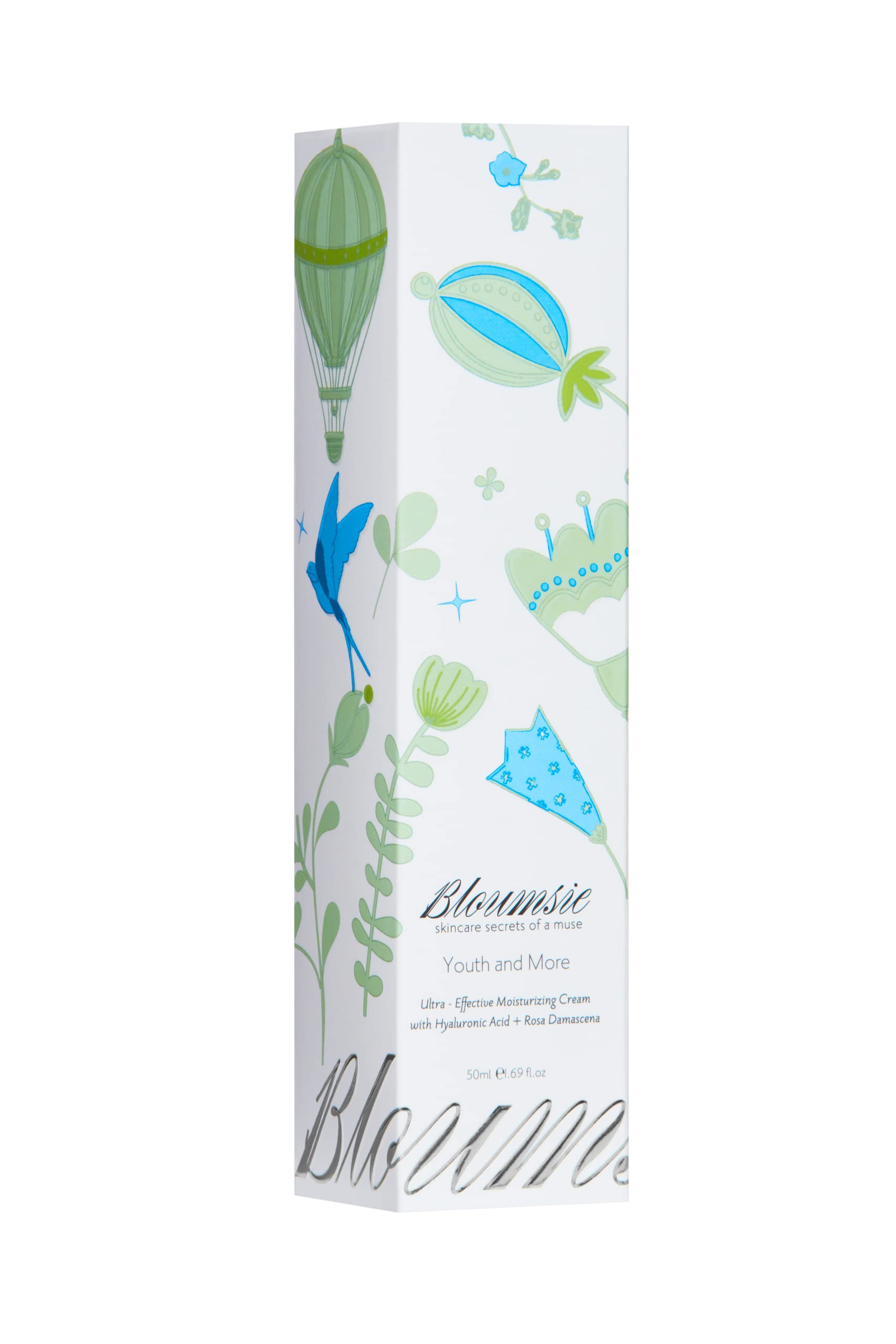BLOUMSIE Youth And More Yaşlanma Karşıtı Ultra Nemlendirici Isparta Gülü ve Hyaluronic Acid İçeren Yüz Kremi 50 ml