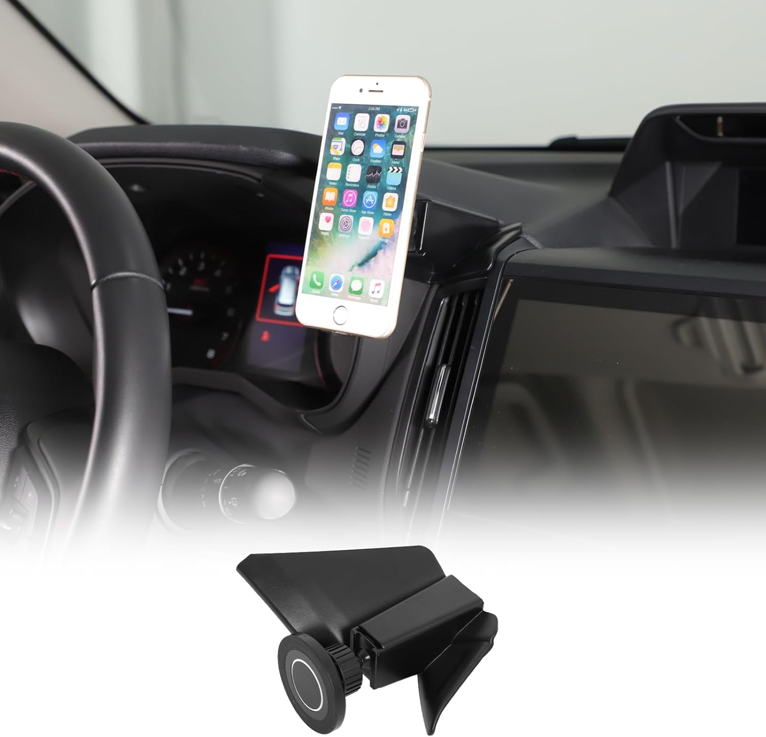 Car Phone Mount Compatible with Subaru Forester 2019-2024/XV 2018-2022 Center Console Dashboard Panel Right Side Cell Phone Holder Handsfree Air Vent Phone Stand, Style C