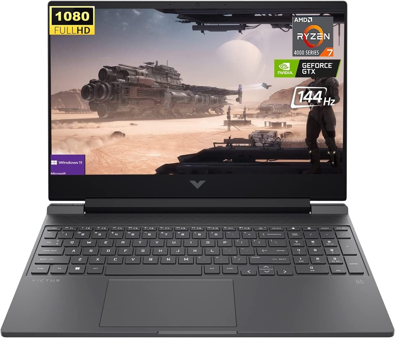 HP Victus 15.6″ FHD Gaming Laptop, 8-core AMD Ryzen 7 5800H Processor, NVIDIA GeForce RTX 3050 Ti, 64GB RAM 2TB SSD, Bluetooth, HDMI, Webcam, Windows 11 Home, Black
