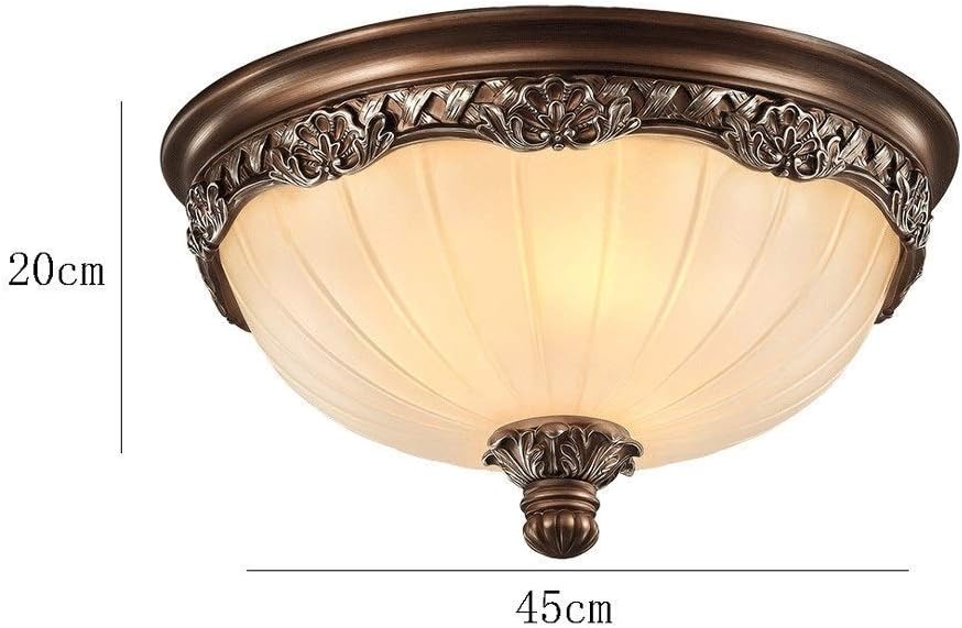 Ceiling Pendant Light, Ceiliceiling Light Ceiling Light Garden Bedroom Lamp Retro Glass Lampshade Round Living Room Lamp LED Ceiling Flush Mount Ceiling Light Cover(Medium)