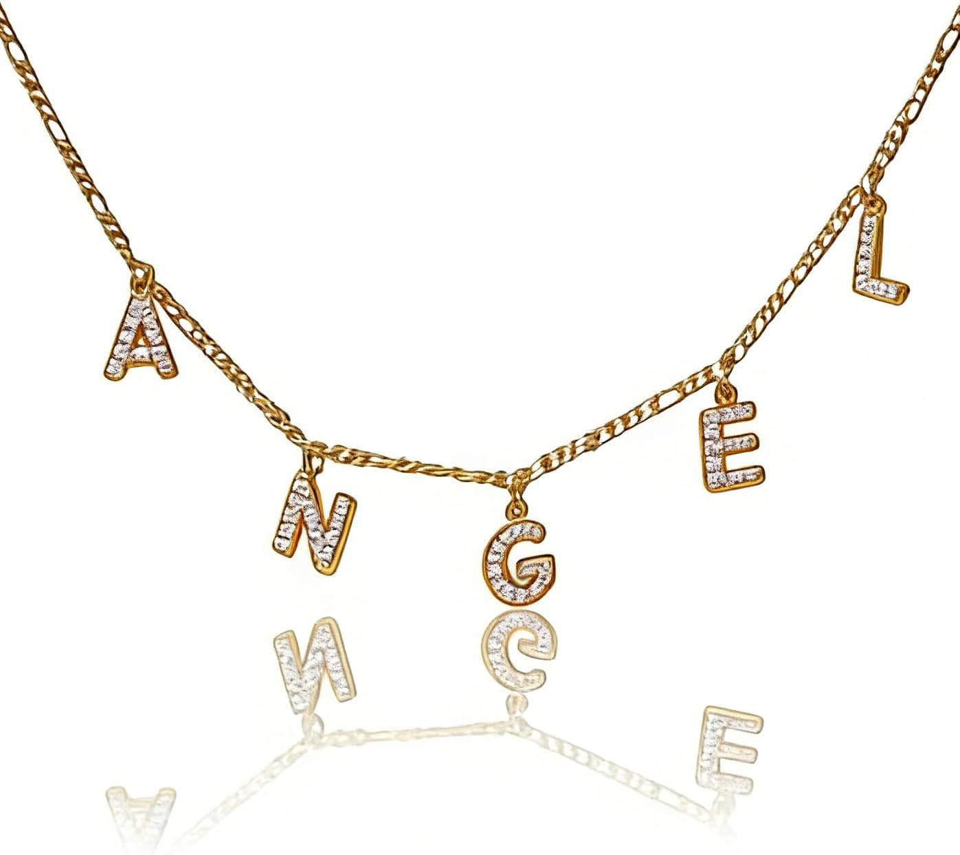 TRANGEL ProJewelry Gift for Christmas, Personalized Initial Necklaces for Women,Custom Name Necklace with Shiny Zircon,Dainty A-Z Pendant Letter Charm Necklace,Trendy Gold Jewelry Gift