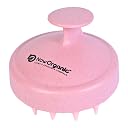 Now Organic Brand Premium Eco Wheat Straw Scalp Massager Shampoo Comb | Soft Silicone Bristles | Stress-Relieving, Anti-Dandruff, Best Hair Care Tool (Pink) gallery image