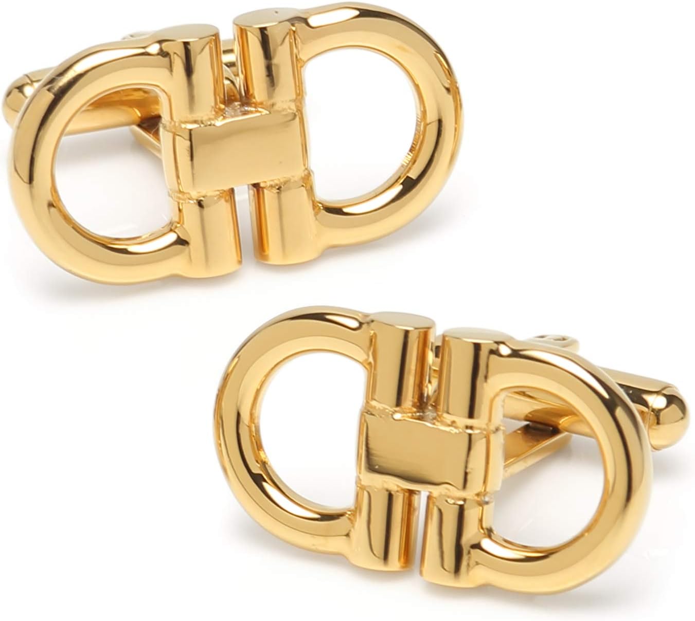 Horse Bit Gold Stainless Steel Cufflinks