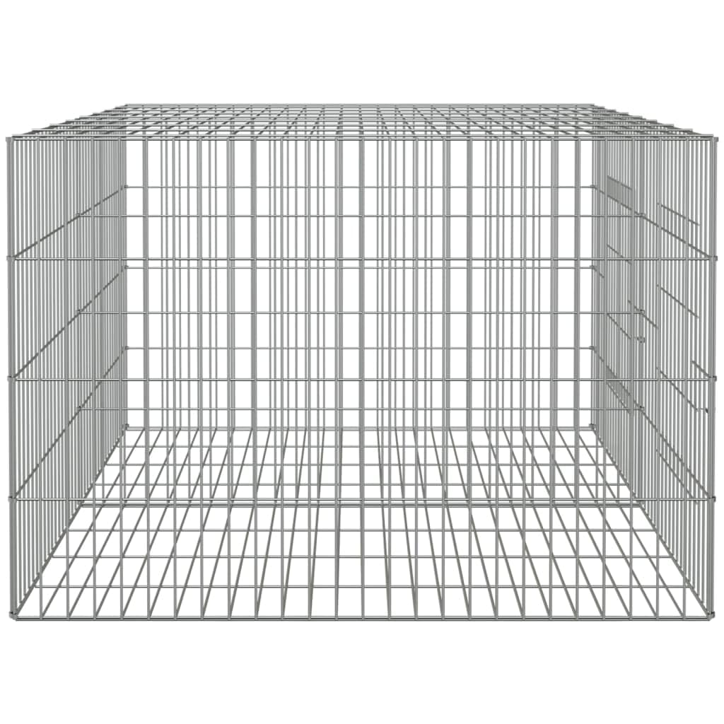 Kaninchenkäfig, 2 Paneele, 110 x 79 x 54 cm, verzinktes Eisen, silberfarben, 02_0041685