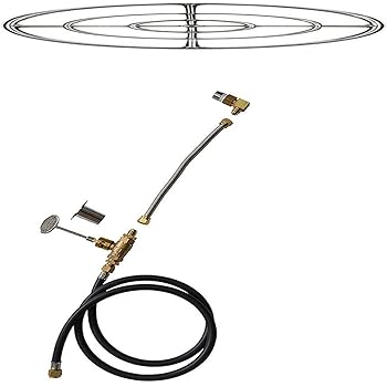 Amazon Com Stanbroil Natural Gas Fire Pit Burner Ring Installation Kit Black Steel 30 Inch Garden Outdoor